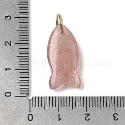 Natürliche Erdbeer-Quarz-Anhänger&nbsp;G-A297-01G-08
