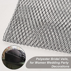 Сетка для свадебной фаты в виде птичьей клетки из полиэстера&nbsp;AJEW-WH0471-103B-01