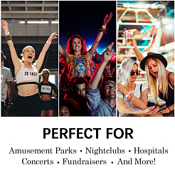 300шт одноразовые браслеты из синтетической бумаги и полипропилена&nbsp;BJEW-SP0001-09J