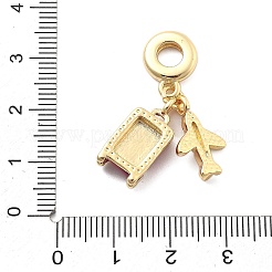 Gestellbeschichtung Messing rot Emaille europäische Anhänger&nbsp;LS-KK-Q017-20G