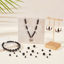 120 шт. 3 вида бусин из натурального черного турмалина G-OC0005-19