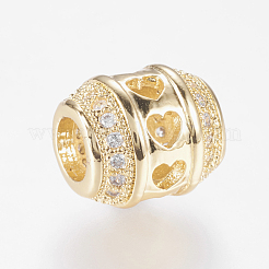 Perline zirconi micro pave  in ottone&nbsp;ZIRC-J018-35
