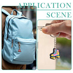 9 шт. 9 стиля коньки ПВХ подвеска брелок&nbsp;KEYC-TA0001-59