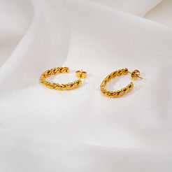 Pendientes de botón de acero inoxidable 304 con diseño giratorio para mujer&nbsp;SF2153