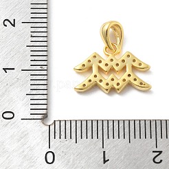 925 pendentifs en argent sterling avec micro pavé de zircone cubique transparent&nbsp;STER-Z012-06G-06