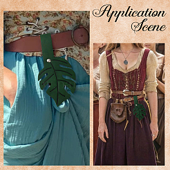 2 шт. зажимы для кардигана из искусственной кожи с листьями&nbsp;JEWB-CL0001-01A