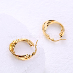 Тройные серьги-кольца из нержавеющей стали LZ5843