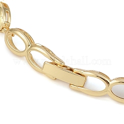 Bracciale a catena a maglie ovali con zirconi cubici&nbsp;BJEW-Z069-01G-01