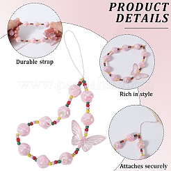 Ремешок для мобильного телефона с акриловыми бусинами AJEW-WH20006-62