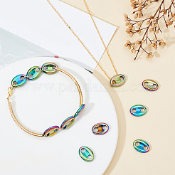 16 шт. вакуумное покрытие PVD немагнитный синтетический гематитовый соединительный брелок&nbsp;G-AR0004-78