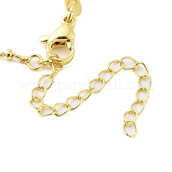 Латунные микропаве прозрачные кубические цирконии спутниковая цепь медальон кулон ожерелья для женщин&nbsp;NJEW-M009-03G-A