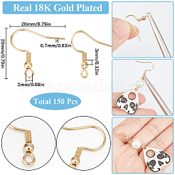 150 шт. крючки для сережек из нержавеющей стали 304 STAS-SC0008-22