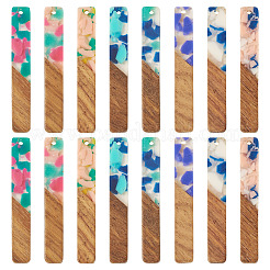 16 шт. подвески из 8-х цветов из смолы и ореха FIND-TA0006-43