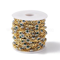 Цепочка ручной работы из экологически чистой латуни с конским глазом и овальными звеньями CHC-E025-17G