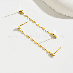 Серьги серебряные с простым геометрическим дизайном S925 с цепочкой с кисточками для женщин YD4508