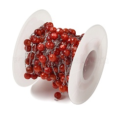 Цепи из нержавеющей стали 304 с окрашенными ракушечными бусинами STAS-B067-04B-02