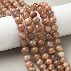 Круглые нити из натуральных бусин из нескольких лунных камней&nbsp;LS-G-I176-09-10mm-02