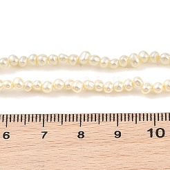 電気めっきシェルパールビーズ連売り  ポテト  モカシン  3.5x3~3.5mm  穴：1mm  約127個/連  16.14インチ（41cm）&nbsp;BSHE-C006-05A