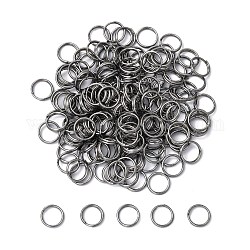 Iron Split Rings, Double Loops Jump Rings, Cadmium Free & Nickel Free & Lead Free, Gunmetal, 8x1.4mm, about 6.6mm inner diameter, Single Wire: 0.7mm, about 7000pcs/1000g