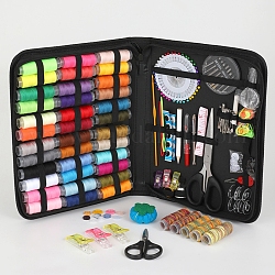 206 kit de herramientas de costura para manualidades., Incluye hilo de coser de 41 color., agujas, marcador de punto, tijeras, cojines, enhebrador automático fácil, color mezclado, bolsa de almacenamiento: 260x197x40 mm
