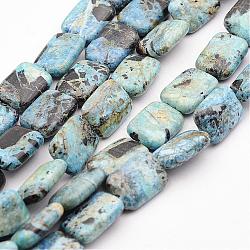 Fili di perle di variscite naturale, rettangolo, 18x13x5mm, Foro: 1 mm, circa 22pcs/filo, 15.7 pollice