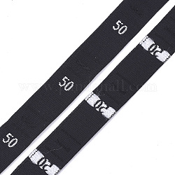 Etichette delle dimensioni dell'abbigliamento (50), accessori d'abbigliamento , tag di dimensioni, nero, 12.5mm, circa 10000pcs/scatola