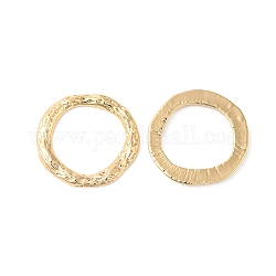 Латунные соединительные колечки, без никеля , кольцо, чеканный, реальный 18k позолоченный, 24x2 мм, внутренний диаметр: 17 мм