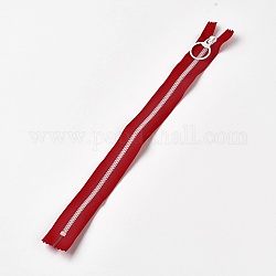 Bekleidungszubehör, Geschlossener Reißverschluss aus Nylon und Harz, Reißverschluss-Komponente, rot, 33.3~33.5x2.8x0.2 cm