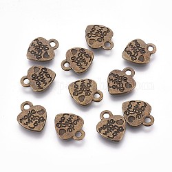 Tibetan Style Pendants, Lead Free, Nickel Free and Cadmium Free, Antique Bronze, 10mm, hole: about 2mm