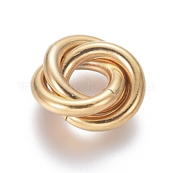 304 anelli di collegamento in acciaio inox, anello di bloccaggio, per la produzione di collana, oro, 14x12.5x4.5mm, Anello: 11x2 mm, diametro interno: 7mm