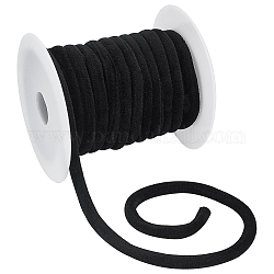 Cordoncino di velluto olycraft, con bobine di plastica vuote, nero, 8mm