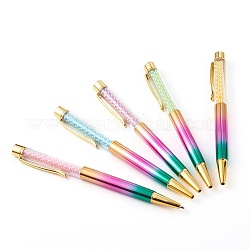 Шариковые ручки, с имитацией жемчужные бусины акриловые, разноцветные, 141x13x10 мм