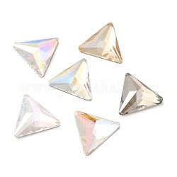 K5 стеклянные каноши, плоская задняя и задняя, граненые, треугольные, разноцветные, 16x18x5.5 мм