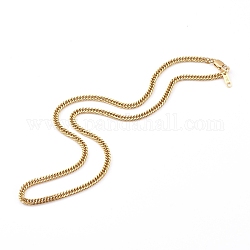 304 collares de cadena de eslabones cubanos con corte de diamante de acero inoxidable, con cierre de langosta, dorado, 18.26 pulgada (46.4 cm)