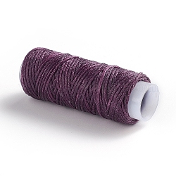 Cordón de poliéster encerado, para la fabricación de la joya, púrpura, 0.8mm, aproximamente 30 m / rollo