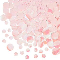 Olycraft 1300 pieza de lentejuelas rosas de 4 tamaños con agujero, lentejuelas redondas láser de PVC, lentejuelas grandes de 0.6/0.8/1/1.2 pulgadas, lentejuelas sueltas para manualidades, fabricación de joyas, manualidades