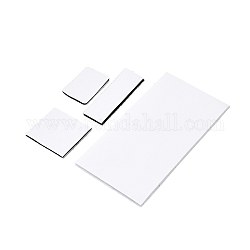 Quadratische und rechteckige doppelseitige selbstklebende Klettbänder, Zauberbänder mit Nylon und Polyester, Schwarz, 60~200x60~115x3~3.5 mm