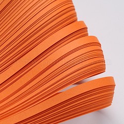 Bandes de papier quilling, orange foncé, 530x5mm, à propos 120strips / sac