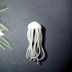 Sealife-Modell, UV-Harzfüller, Epoxidharz Schmuckherstellung, Qualle, weiß, 1.4x0.5 cm