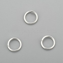 304 Stainless Steel Jump Rings, Open Jump Rings, Silver, 18 Gauge, 8x1mm, Inner Diameter: 6mm