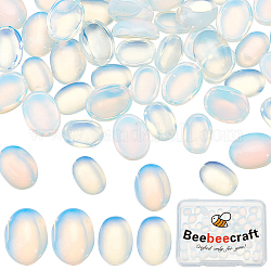 Beebeecraft 60 pièces 2 styles cabochons en opalite, ovale, 7~8x5~5x2.5~3mm, 30 pièces / style
