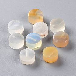 Perles d'agate naturelles, la moitié foré, plat rond, 12x6mm, Trou: 1.5mm