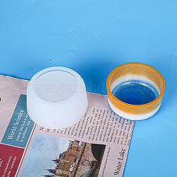Moules à vase moules en silicone de qualité alimentaire, pour la résine UV, fabrication de bijoux en résine époxy, ronde, blanc, 73x35mm