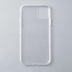 Étui transparent pour smartphone en silicone blanc bricolage, fit pour iphone11 (6.1 pouces), pour bricolage résine époxy versant cas de téléphone, blanc, 15.4x7.7x0.9 cm