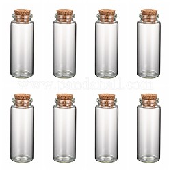 Bouteilles de verre bocal en verre, avec bouchon en liège, souhaitant bouteille, perle conteneurs, clair, 70x27mm, goulot d'étranglement: 20mm de diamètre, capacité: 18 ml (0.6 oz liq.)