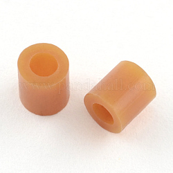 Pe perline fai da te Melty fondono perline ricariche, tubo, cammello, 8.5~9x9~9.5mm