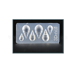 3d Drop Form Silikonformen, diy nagel schönheit machen harz cabochon schmuck handwerk form set, Transparent, 4.1x2x0.7 cm