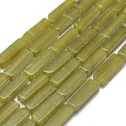 Chapelets de perles de jade naturel, cuboïde, 12.5~13.5x3~5x3~4.5mm, Trou: 1mm, Environ 30~32 pcs/chapelet, 15.1~15.9 pouce (38.5~40.5 cm)