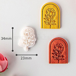 プラスチック粘土プレス金型セット  粘土カッター  クレイモデリングツール  3.4x2.3月のバラ  {1}cm
