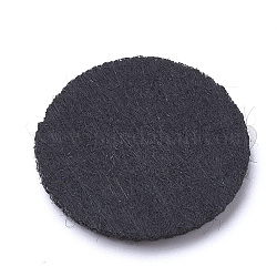 Almohadilla del perfume del paño de la tela no tejida, plano y redondo, negro, 26~27x2~3mm